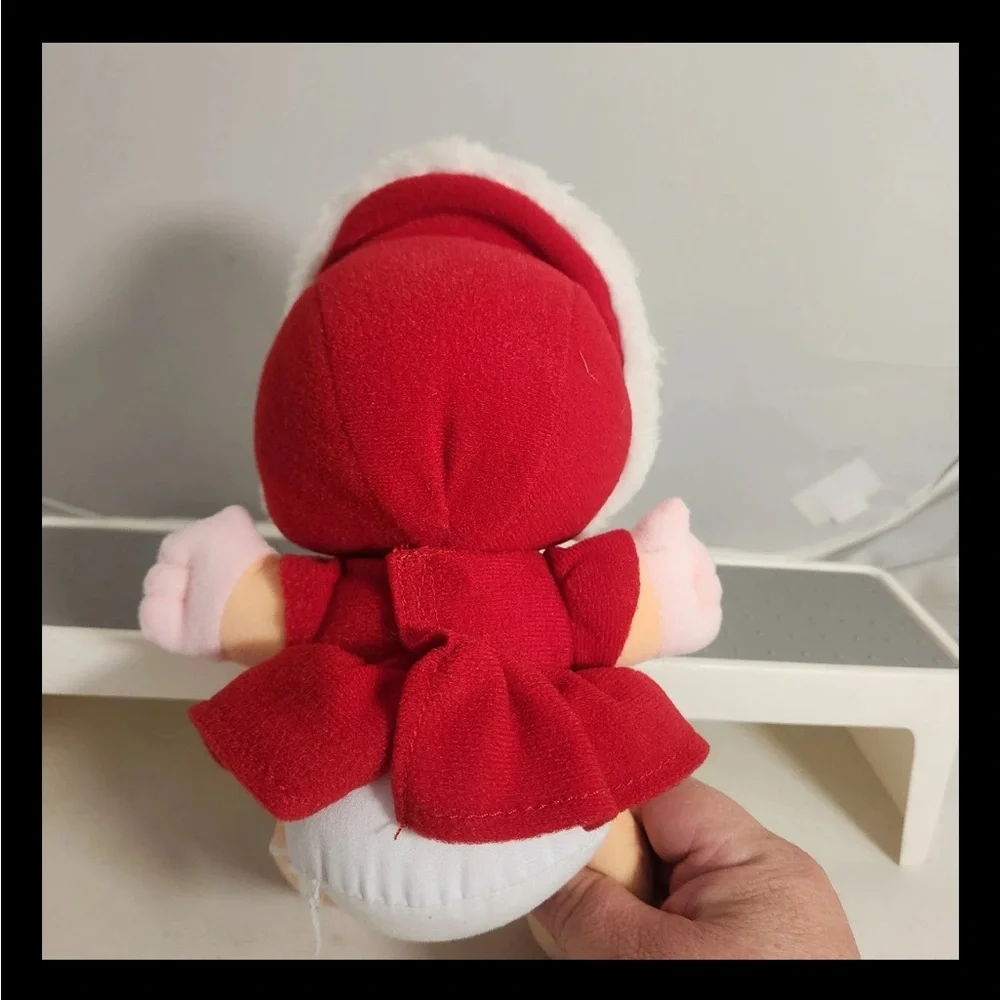 VTG Jim Henson’s Muppet Babies Christmas Baby Miss Piggy In Red Dress Plush Toy
